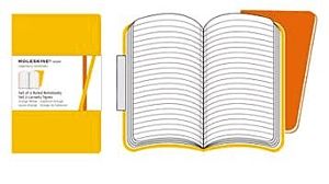 Moleskine Volant aranysárga jegyzetfüzetek (vonalas, extra kicsi, puhatáblás, 2 darab/csomag)