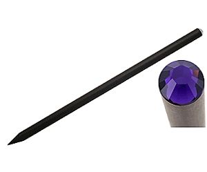 Fekete Swarovski kristállyal díszített ceruza (277 Purple Velvet)