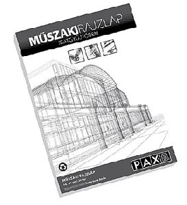 Műszaki rajzlap iratgyűjtőben (A4, 20 lap)