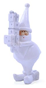 Karácsonyi dekoráció - Mikulás (fehér)