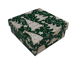 Karácsonyi díszdoboz (kis méretű, zöld)