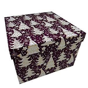 Karácsonyi díszdoboz (nagy méretű, lila)