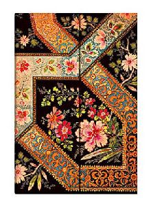 Filigree Floral Ebony 2016-os nap/oldal beosztású határidőnapló (mini)
