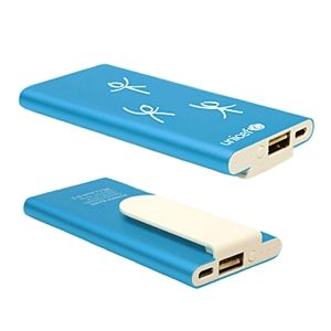 Lapos hordozható töltő (kék)