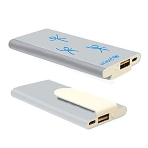 Lapos hordozható töltő (szürke)