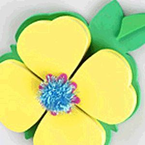 Virág alakú jegyzettömb - sárga