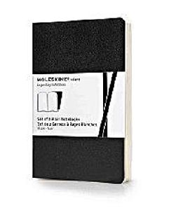 Moleskine Volant fekete jegyzetfüzetek (sima, kis méretű, 2 darab/csomag)