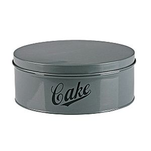 Karácsonyi süteményes doboz (kerek, szürke)