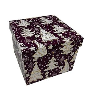 Karácsonyi díszdoboz (kis méretű, lila)