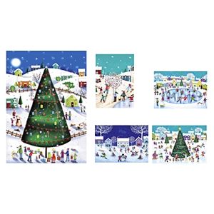 Klasszikus karácsonyi jelenetek képeslap csomag